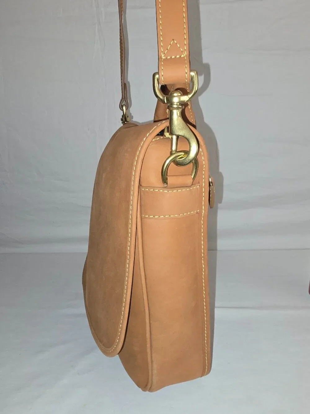 Vtg Mulholland Lariat Leather Convertible Top Handle Crossbody Messenger